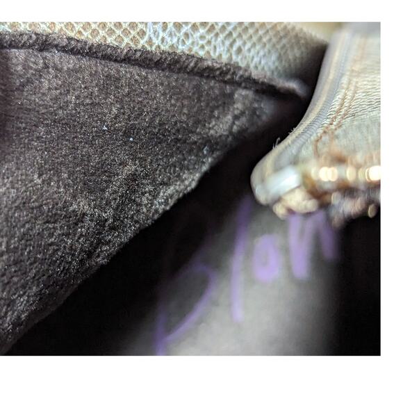 Blowfish Women's Gold Metallic Stacked Heel Side Zip Ankle Boot Size 8 - Picture 7 of 7